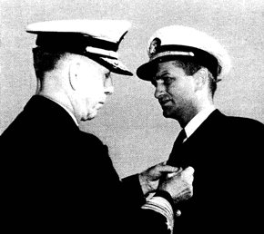 Lt. Hutchins receives the Navy Cross