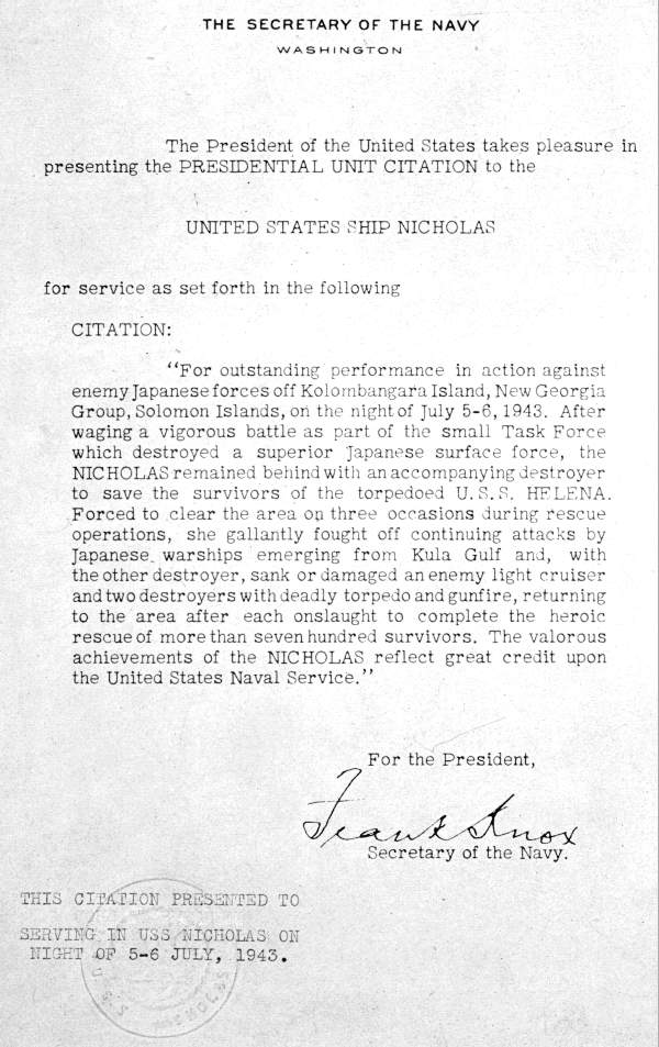 Presidential Unit Citation